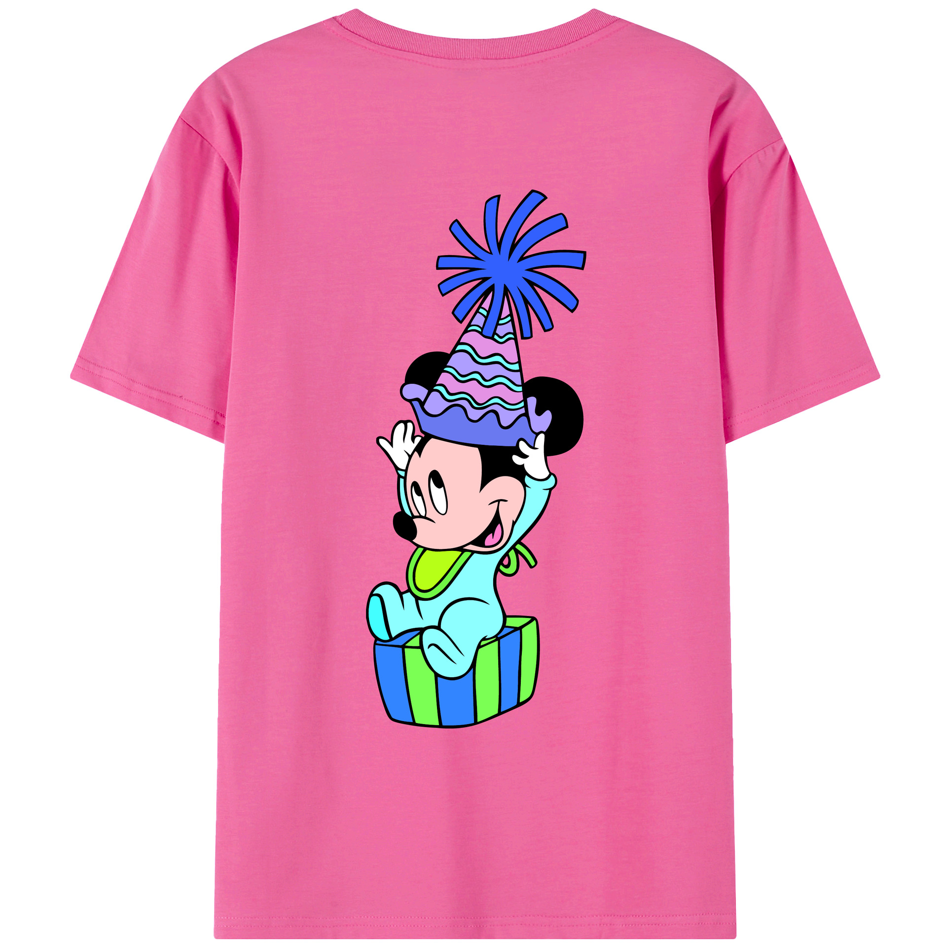 （画像用） ミッキーマウス Mickey Mouse レディース半袖Tシャツ(バックプリント)